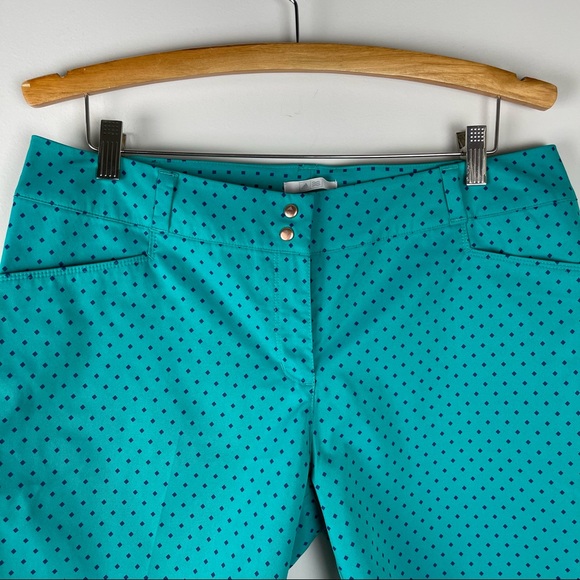 Adidas green blue Golf sports tennis outdoor Bermuda shorts - Picture 2 of 7